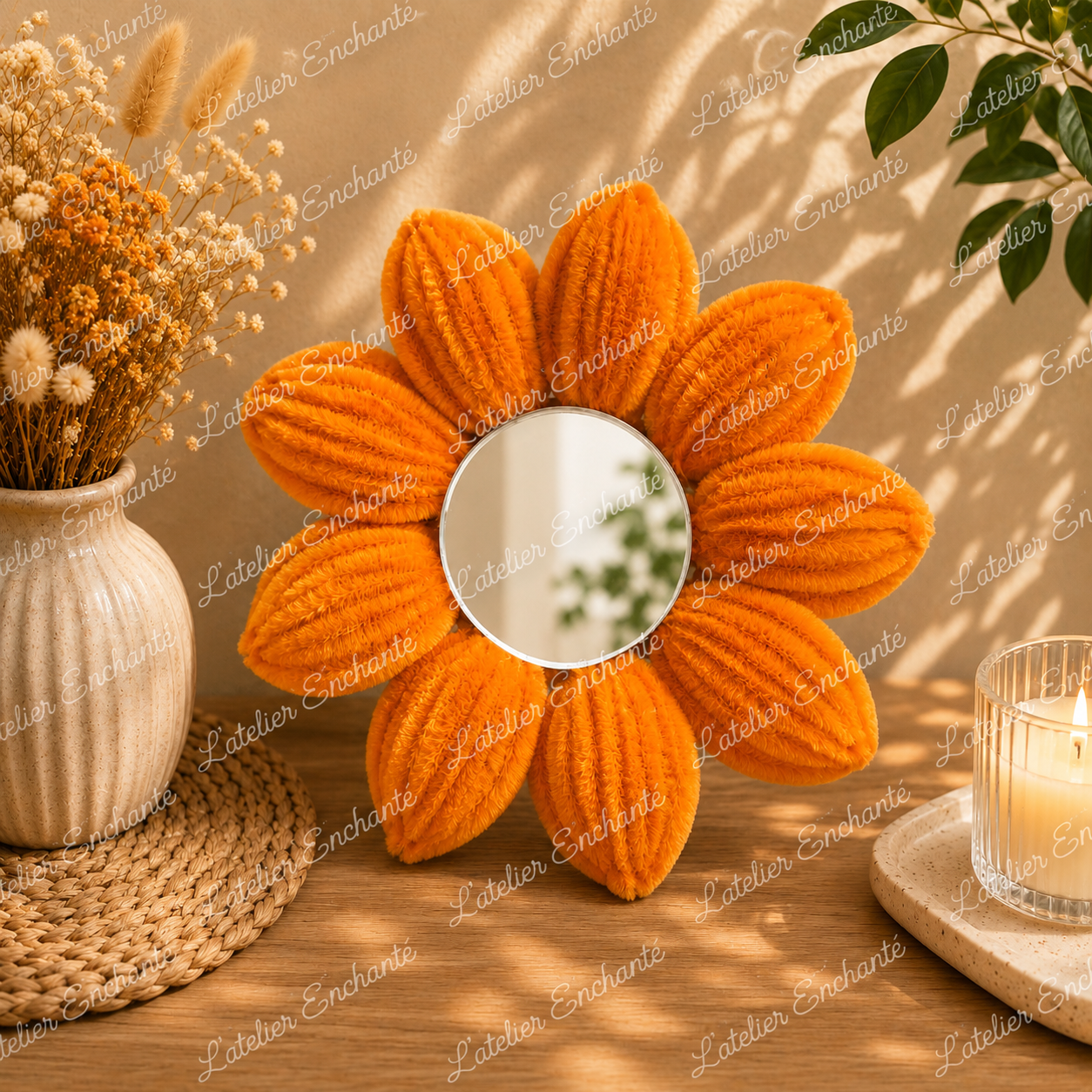 Mini miroir simple orange 🍊
