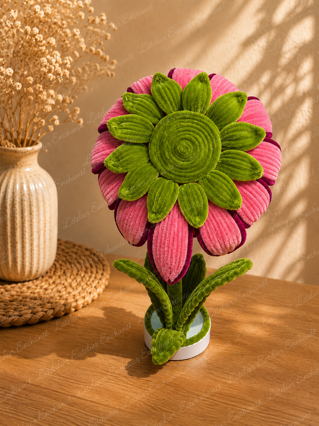 Lampe Elyxia rose bicolore 🌺
