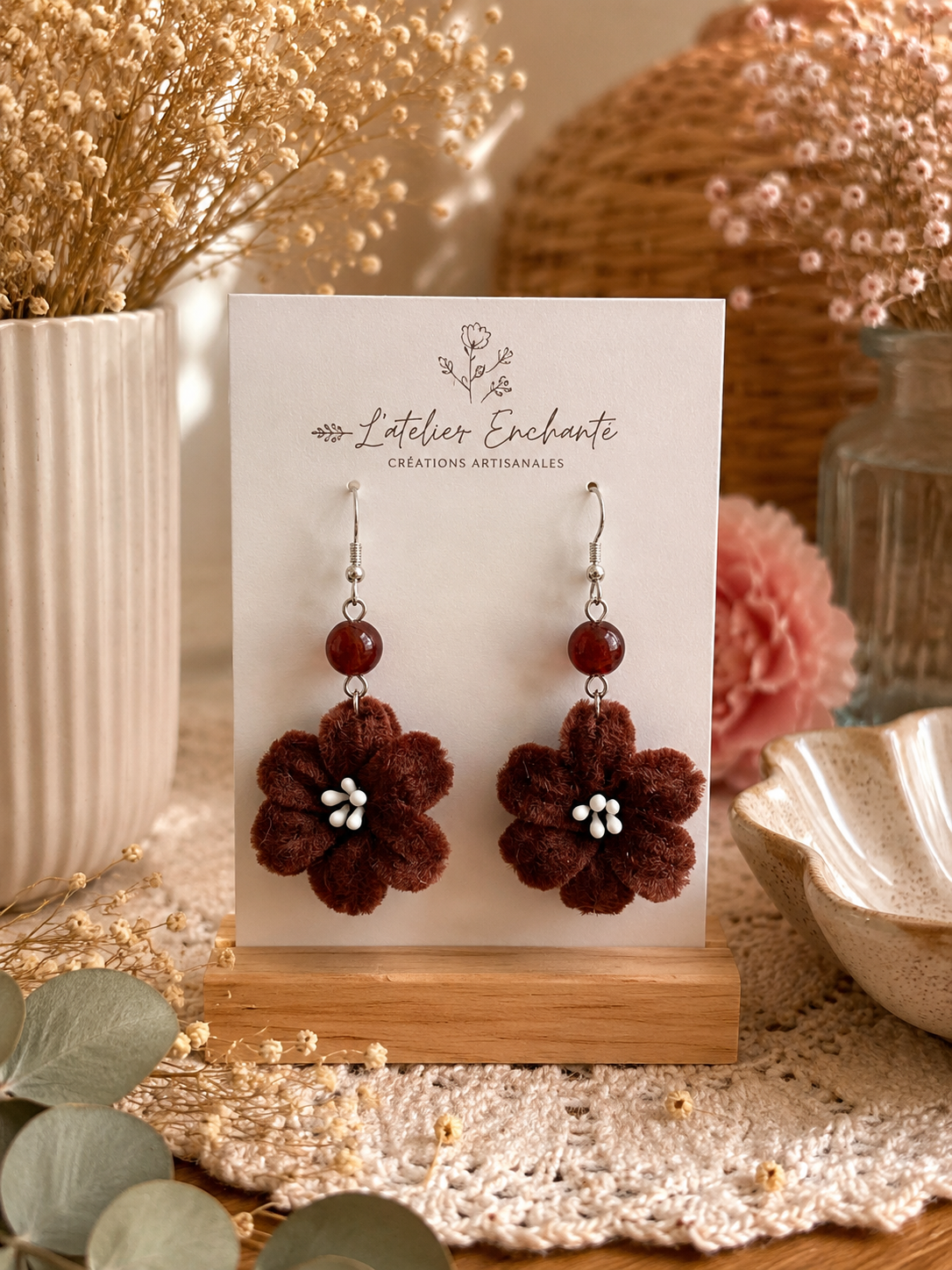 Boucles d’oreilles Pétales en Verre (plusieurs coloris)🌸🌟