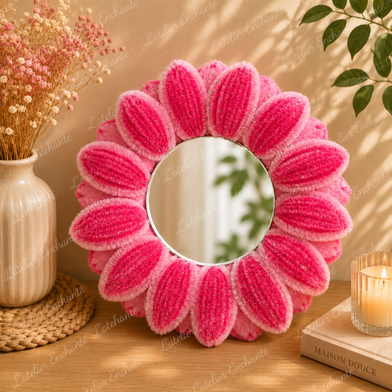 Miroir Moyen bicolore rose 🌸