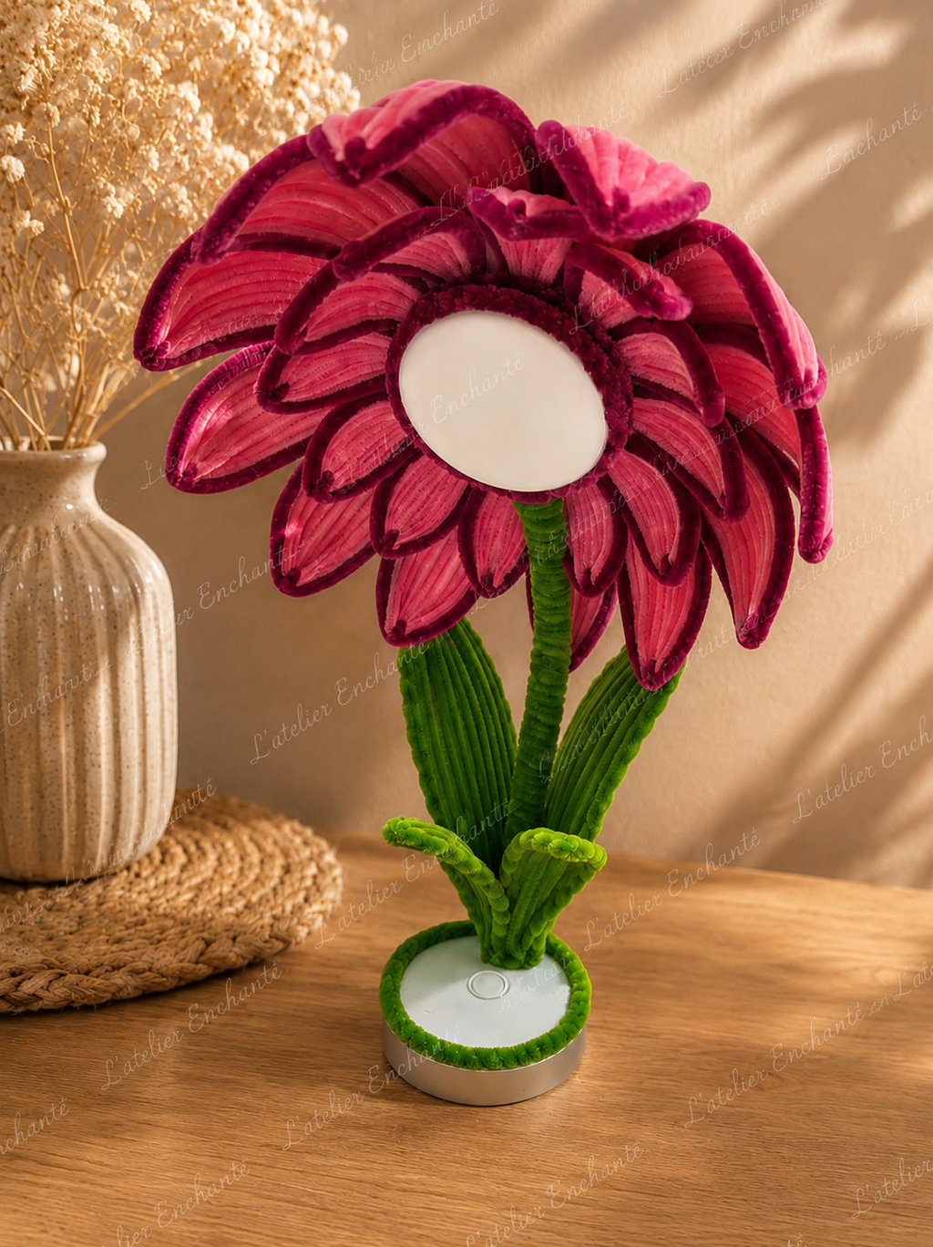 Lampe Elyxia rose bicolore 🌺