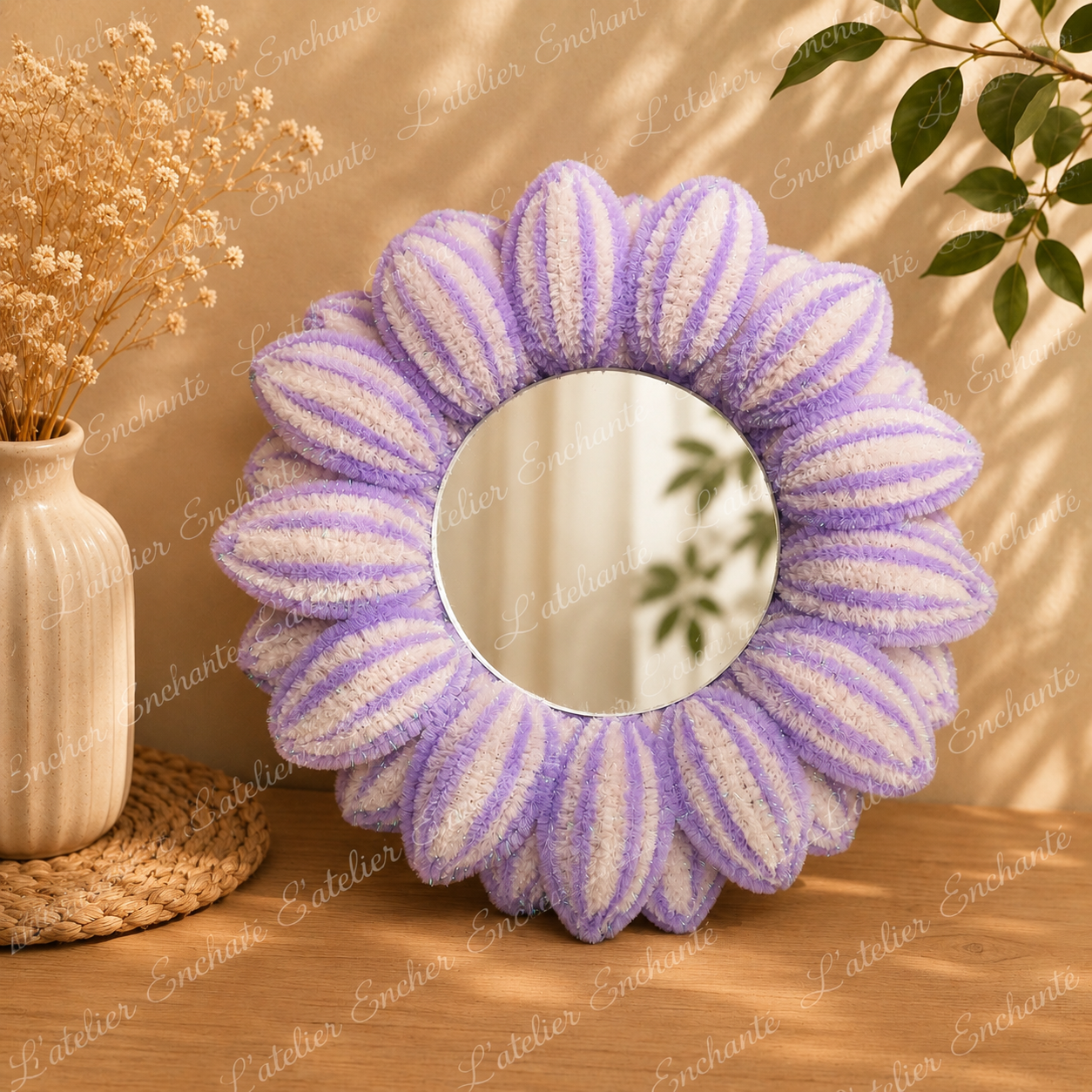 Miroir Moyen bicolore violet 🌸