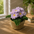 Pot de pâquerettes violet pastel