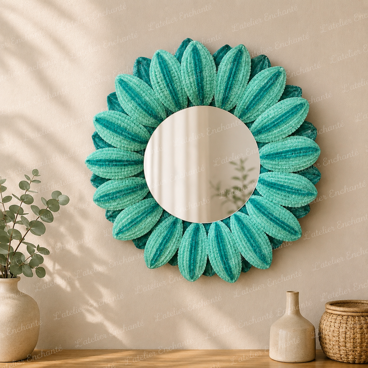 🩵 Miroir Marguerite Turquoise 🩵