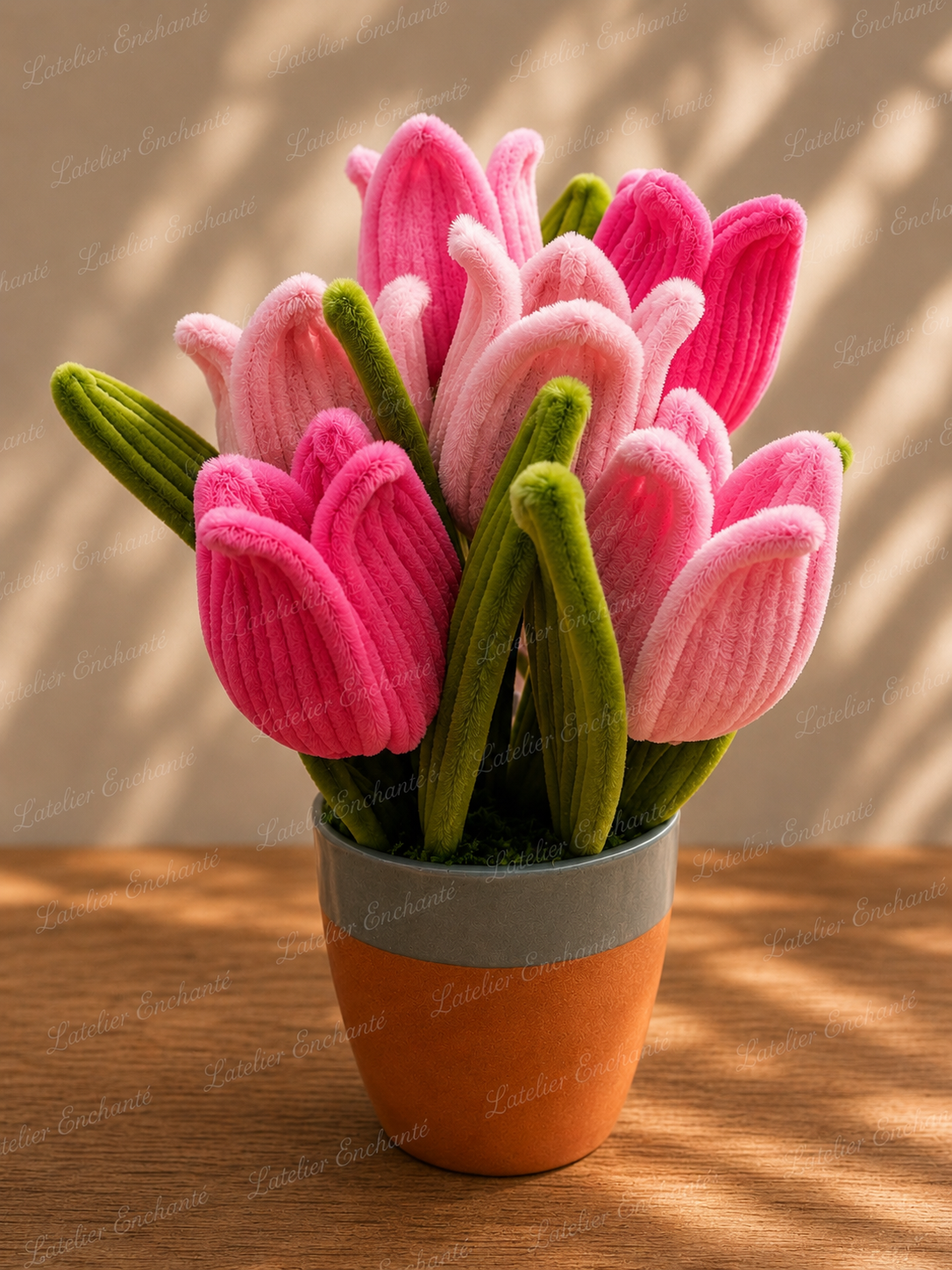 Composition tulipes pot terre cuite 3