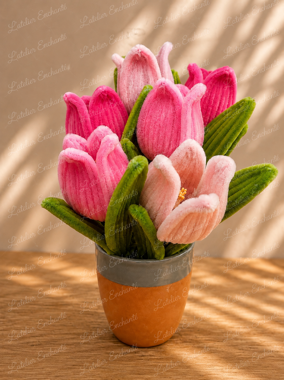 Composition tulipes pot terre cuite 4