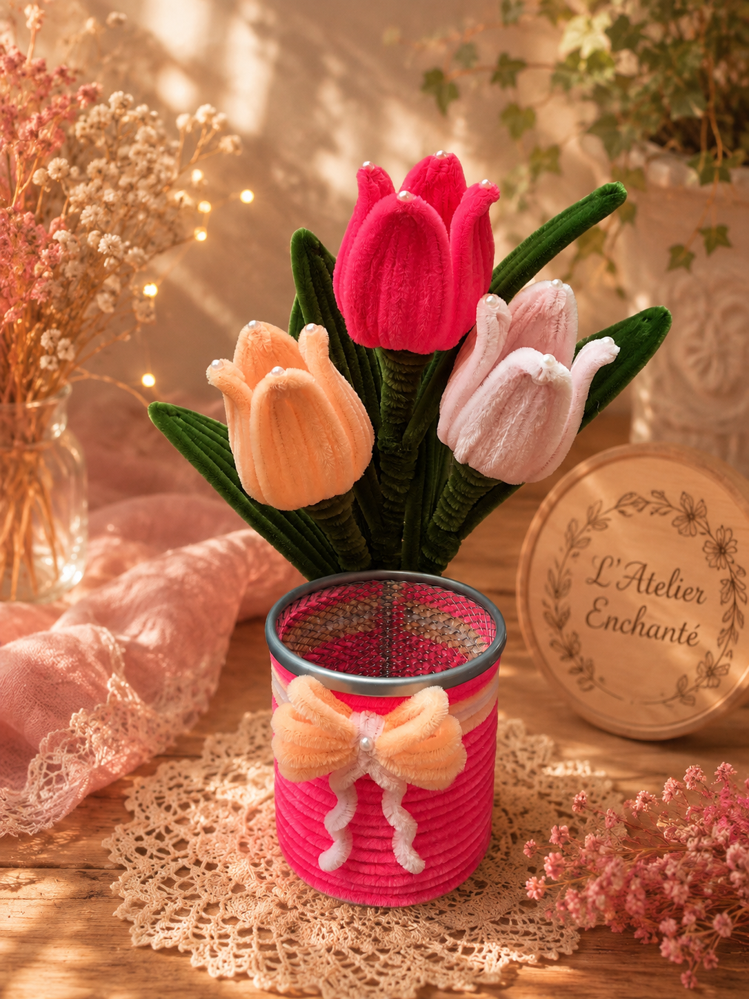 Pot à crayons (plusieurs coloris) 🌟🌺