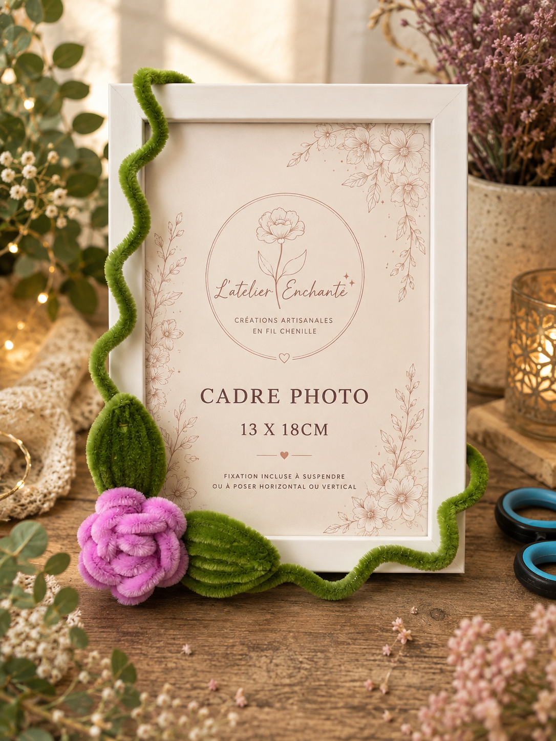 Cadre photo Rose Iris 13x18cm