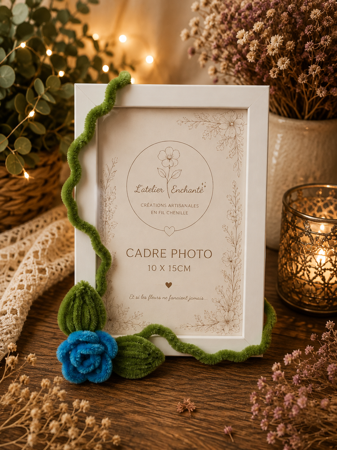 Cadre photo Bleu 10x15cm