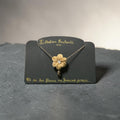 Collier 1 fleur café chaîne or