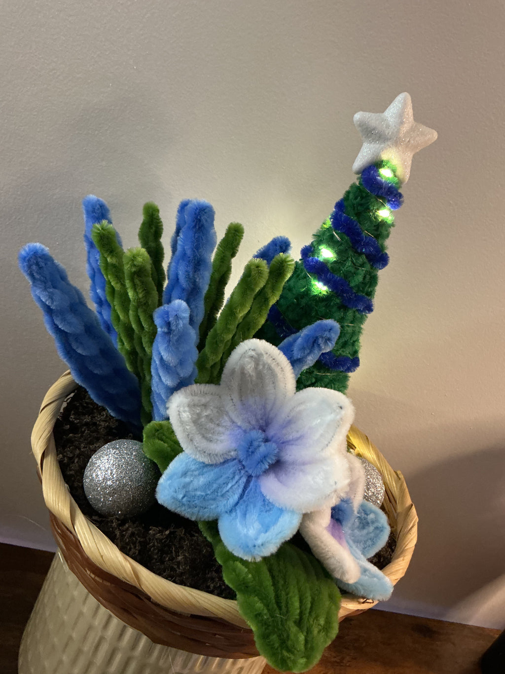 Panier de Noël bleu 🎄🌟