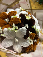 Bouquet Éternel Blanc & Chocolat 🤍🤎