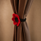 Attache rideau coquelicot