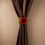 Attache rideau coquelicot