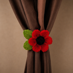Attache rideau coquelicot