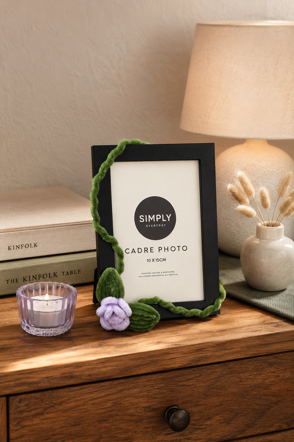 Cadre photo 10x15 violet clair 🌸